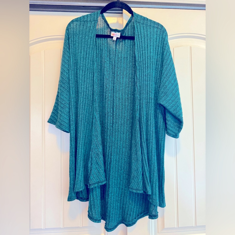 Lularoe Teal Knit Kimono